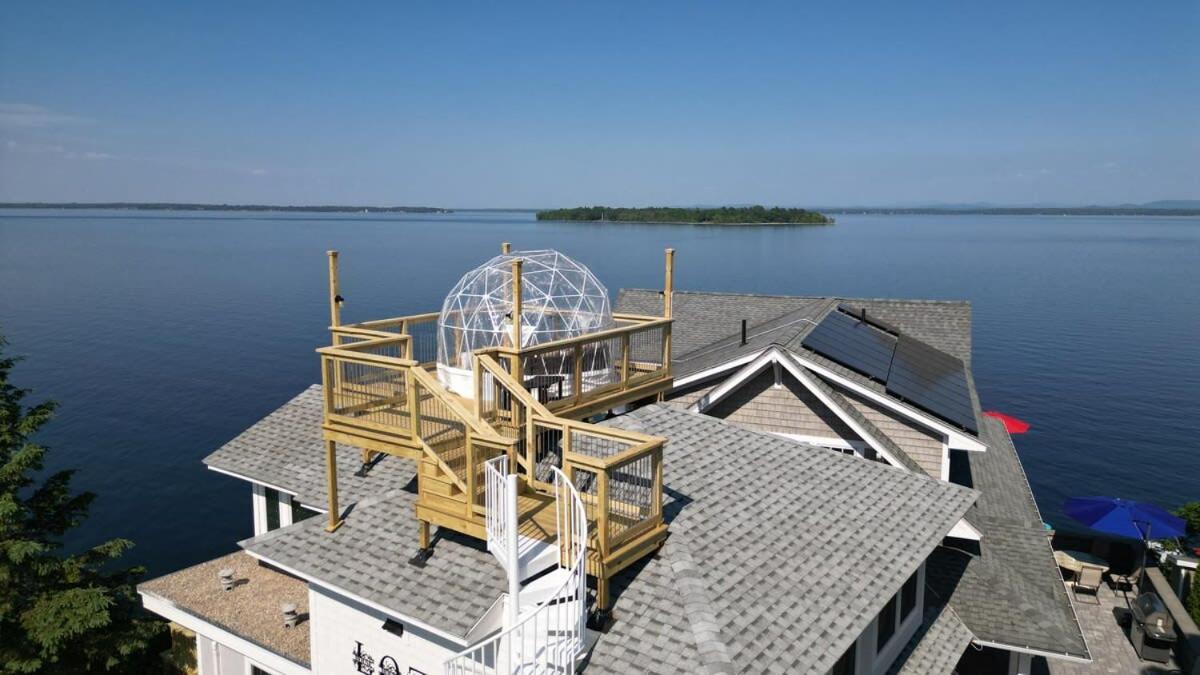 Loza House Adirondack Skydeck Unit Lake Front Plattsburgh Bagian luar foto